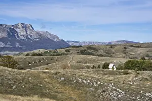 Karst landscape with Poljen, on the panoramic road 2