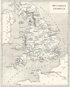 Karte des alten angelsaechsischen Britanniens