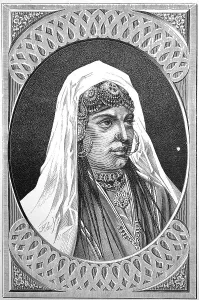 Kashmiri woman in ceremonial robe