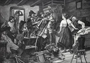 Kaspar Engelberger in Stans being defended by his daughter against the French