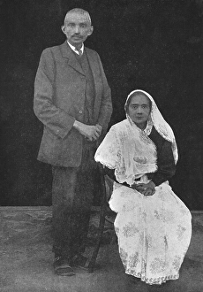 Kasturba and Mahatma Gandhi at Johannesburg, South Africa, prior to their departure for England, July 1914, Africa