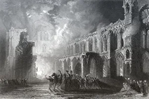 Kathedrale von Elgin, Brandschaden im Jahr 1390