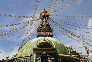 Kathesimbhu Stupa with prayer flags