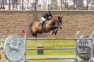 Katie Laurie of Australia and riding Django II