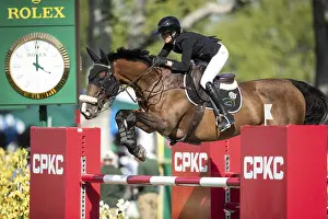 Katie Laurie of Australia riding on Django II competes in the second round