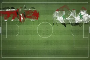 Kenya vs Syria Soccer Match, national colors