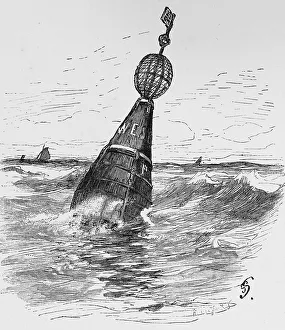Key buoy in the Weser, inscription