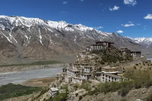 Key Monastery or Key Gompa, a Tibetan Buddhist monastery located on top of a hill
