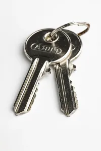 Key ring with two keys on a key ring