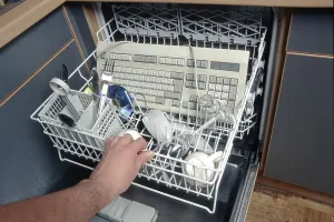 Keyboard, dishwasher, computer