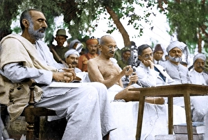 Khan Abdul Ghaffar Khan Mahatma Gandhi and others, India, Asia, May 1938, Asia