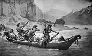 Kidnapping of woman by the Indians in North America