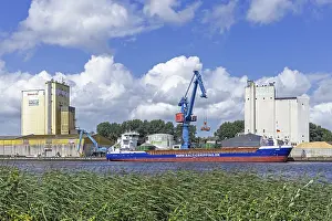 Kiel Canal, harbour, cargo ship