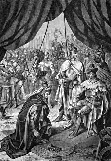 King Ottokar of Bohemia, bowing himself to the Emperor Rudolph of Hapsburg