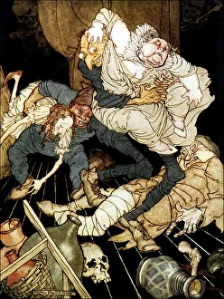 King Pest, illustration from Poe's Tales of Mystery & Imagination by Arthur Rackham