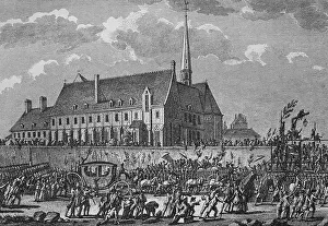The King and Queen led to Paris