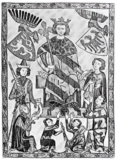King Wenceslas of Bohemia as patron of minstrels