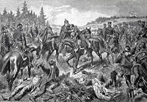 King William and Crown Prince Friedrich Wilhelm in the evening after the Battle of Koeniggraetz