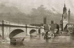 Kingston Bridge, London, England, 19. Jahrhundert
