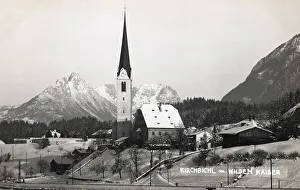 Kirchbichl in front of Wilder Kaiser about 1930 Tyrol Austria