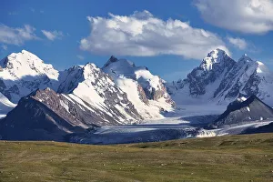Kizil-Asker glacier, Kakshaal Too in the Tian Shan mountain range near the Chinese border