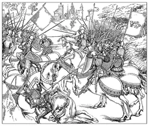 Knights battle of the old aristocratic Hoeks with the city's party of the cod on John III