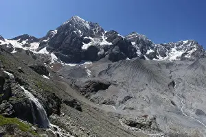 Category Mountain Landscapes Prints: Koenigsspitze, Monte Zebru, Ortler from the southeast with Suldenferner glacier