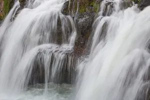The Kolufossar waterfalls of the river Vididalsa consists of 3 falls the upper fall Efrifoss