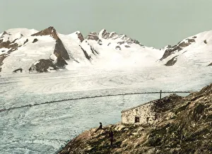 Konkordiahuette, eine mountain lodge der Sektion Grindelwald in den Berner Alpen
