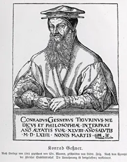Konrad GeBner (1516-1565) from Konnecke Bilderatlas zur Geschichte der Deutschen Litteratur Marburg