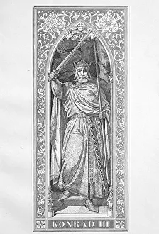 Konrad III (1093 or 1094) (15 February 1152) from the noble family of the Hohenstaufen was duke in Franconia 1116-20