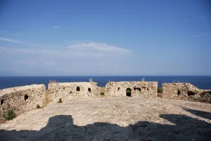 Koroni Venetian castle at the top of the hill