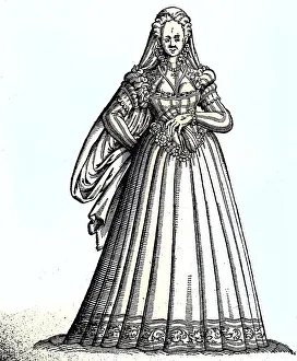 Kostuem der jungen Frauen in Rom