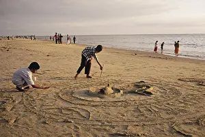 Kozhikode beach, kerala, india