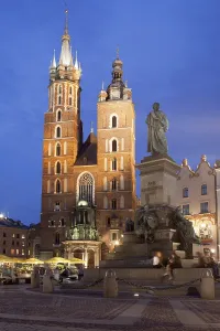 Krakow in Poland at night