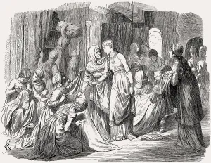 Kriemhild at her Burgundian court, Worms