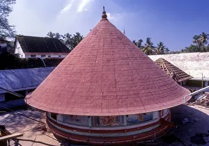 Krishna Temple at Kochi Cochin the Fashioning of round copper Roofs