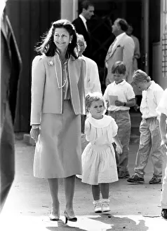 Kungafamiljen pa Victorias skolavslutning 1986 Queen Silvia of Sweden<br> Kungafamiljen p
