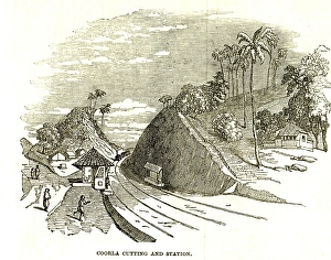 Kurla cutting and station, 4th June 1853, Bombay now Mumbai, Maharashtra, India, Asia
