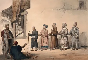 A kuttar or line of blind beggars in a row