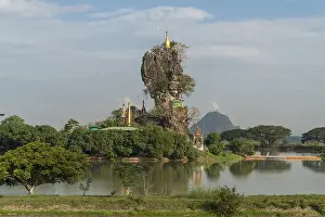 Kyauk Ka Lat Pagoda, Hpa-an, Myanmar, Asia