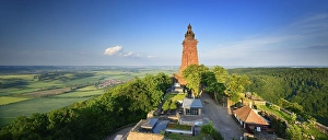 Kyffhaeuser monument, at back the Goldene Aue