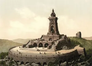 Kyffhaeuser Monument in the Harz Mountains in Thuringia
