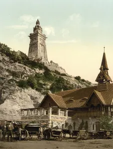 Kyffhaeuser Monument and Restaurant in the Harz Mountains in Thuringia