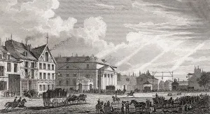 La barriere Saint-Denis, antique steel engraved print