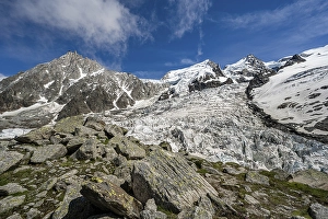 La Jonction, glacier tongue, Glacier des Bossons meets Glacier de Taconnaz