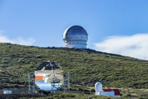 La Palma, observatory with radio telescope on the Roque de los Muchachos