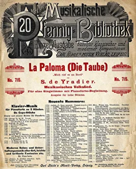 La Paloma, the Dove, by S. De Yradier