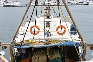 La Spezia, Italy - May, 18, 2021: fishing boat docked at harbor