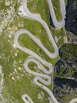 La Tremola, world-famous serpentine road through the Val Tremolo